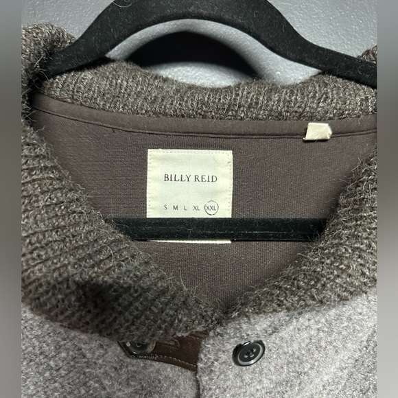 Billy Reid Shiloh Shawl Collar Sweater Brown Mele XXL - Picture 2 of 4
